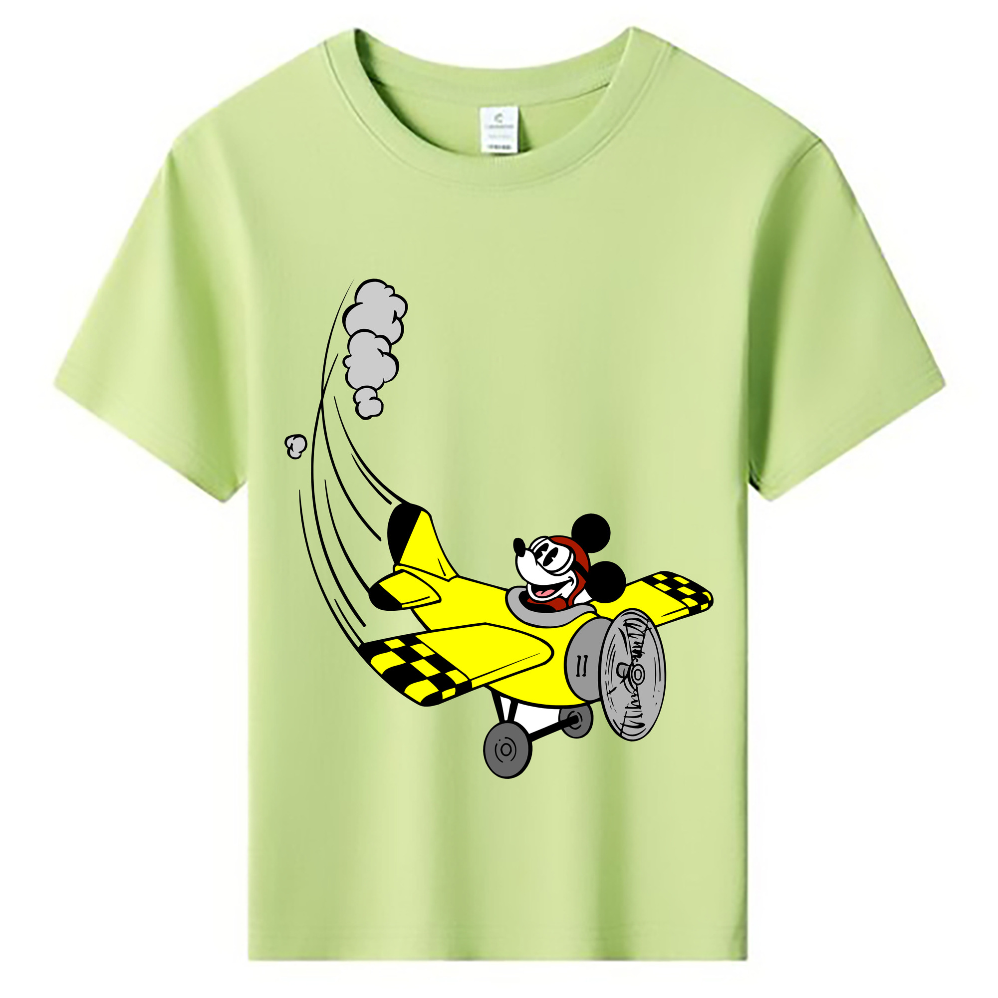 ミッキーマウス Mickey Mouse 綿100％キッズTシャツ（フロントプリント）